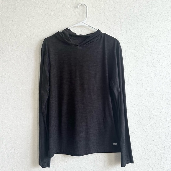 LEGEND Dark Gray Long Sleeve Workout Pullover Jacket Jersey Large Gym Exercise - Picture 1 of 5